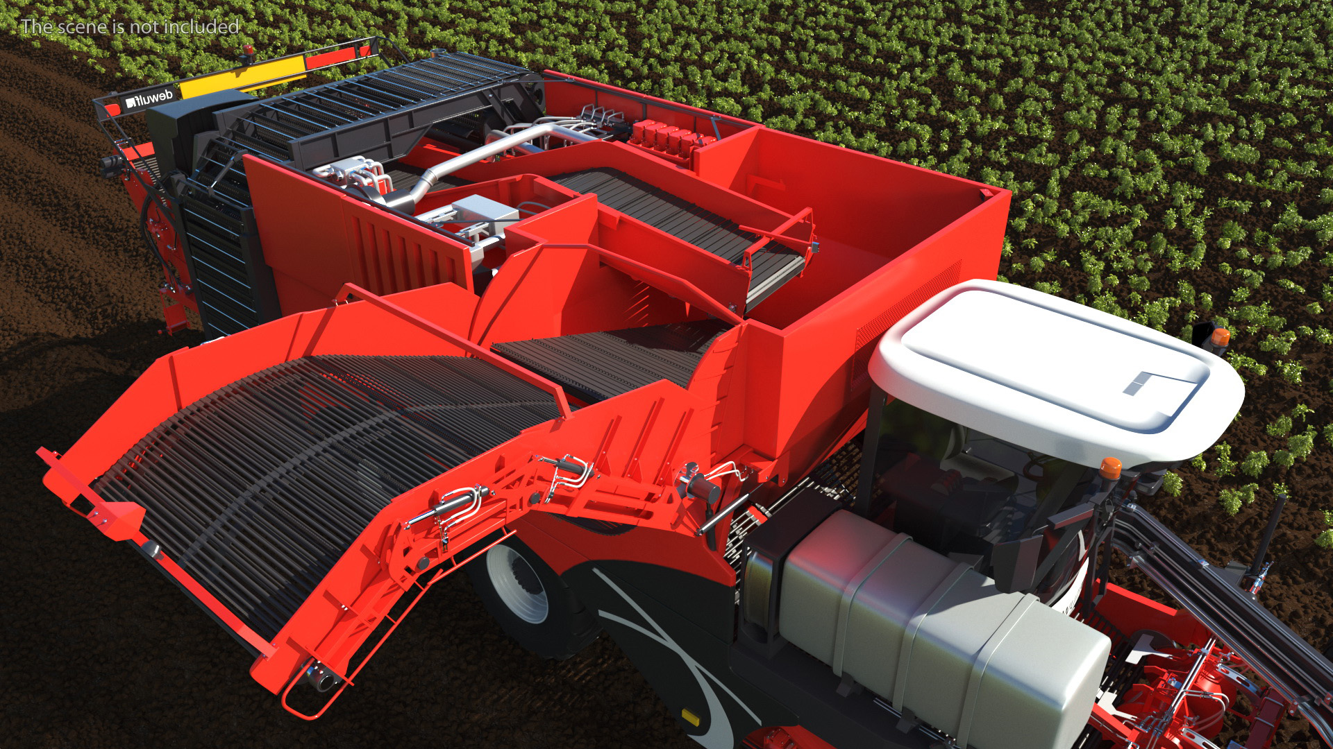 3D Dewulf Enduro 4-Row Harvester Rigged
