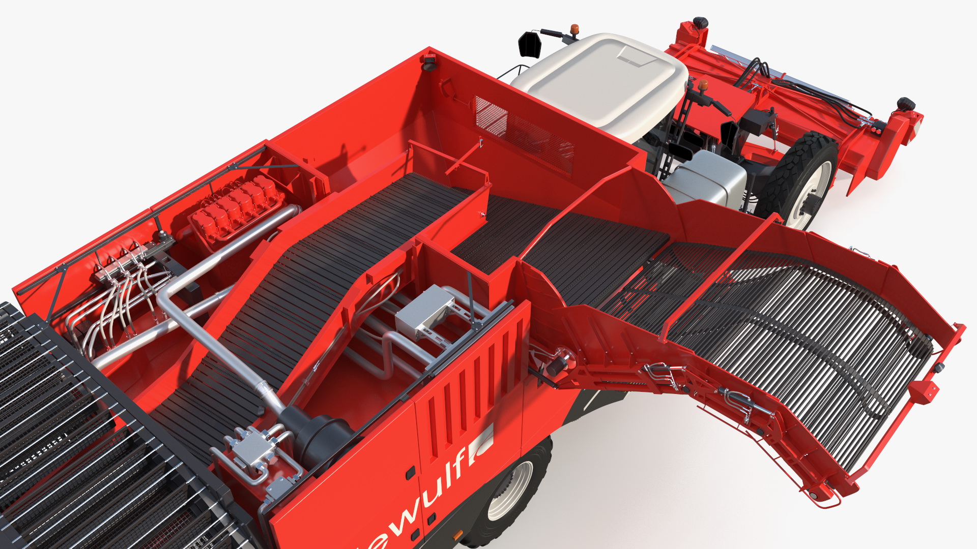 3D Dewulf Enduro 4-Row Harvester Rigged