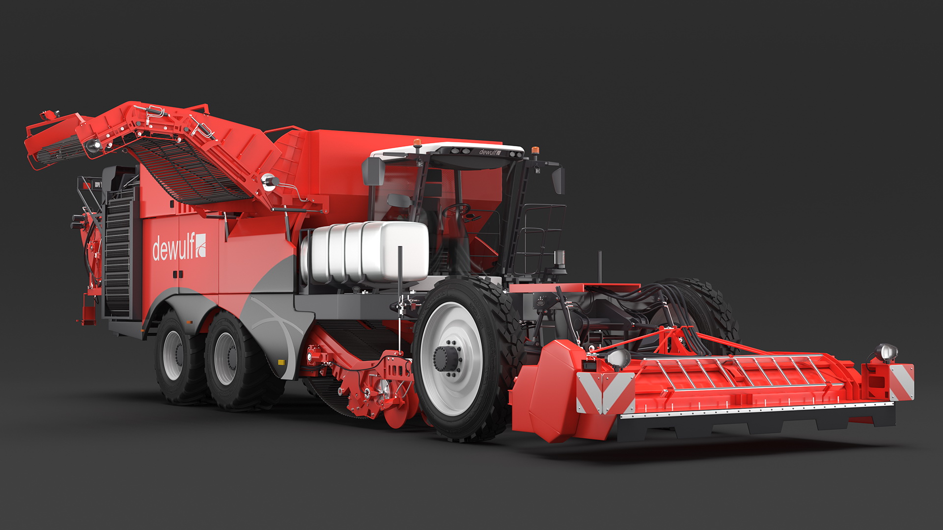 3D Dewulf Enduro 4-Row Harvester Rigged