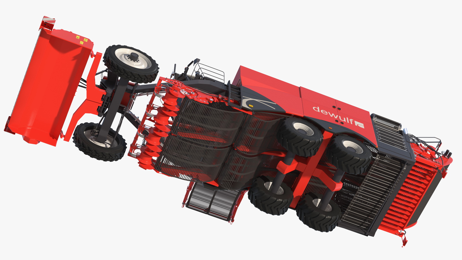 3D Dewulf Enduro 4-Row Harvester Rigged