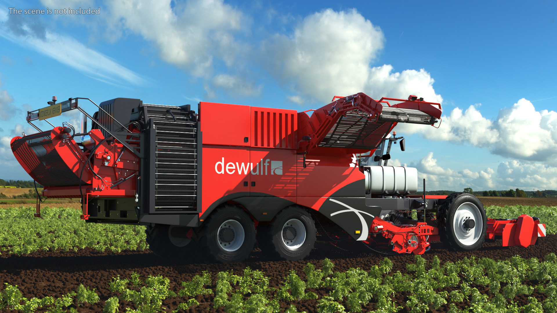 3D Dewulf Enduro 4-Row Harvester Rigged