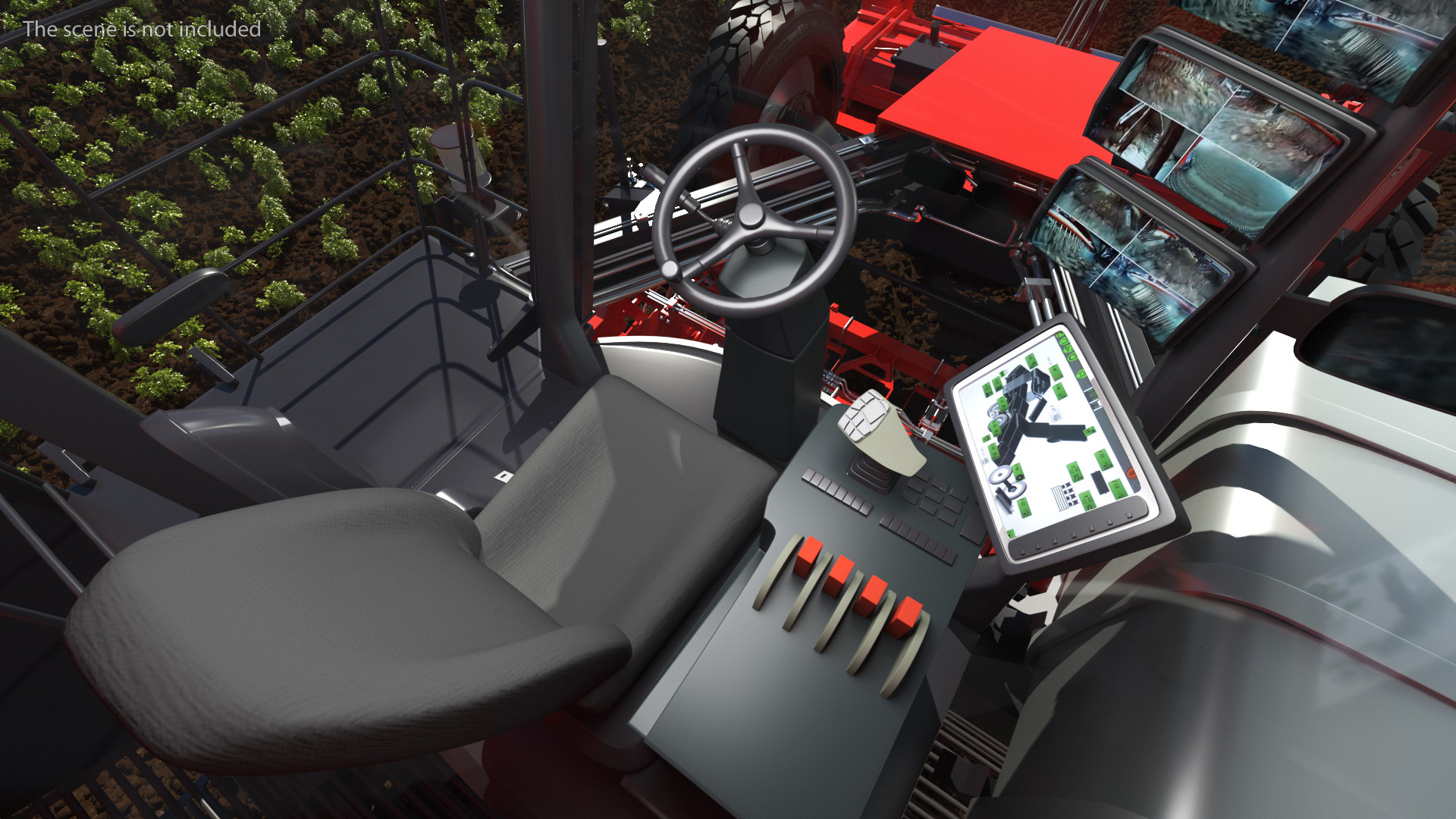 3D Dewulf Enduro 4-Row Harvester Rigged