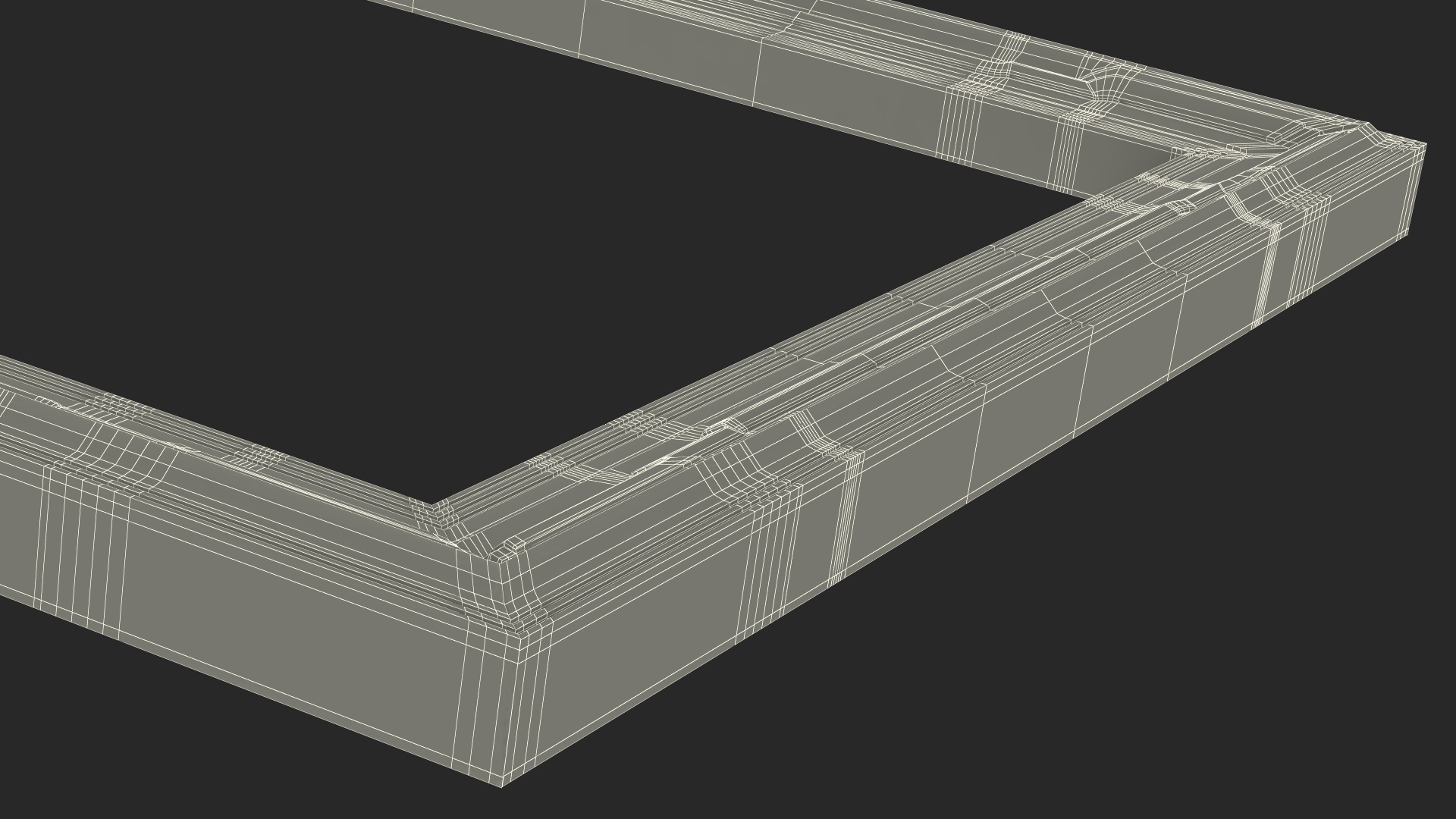 3D Gold Picture Frame model