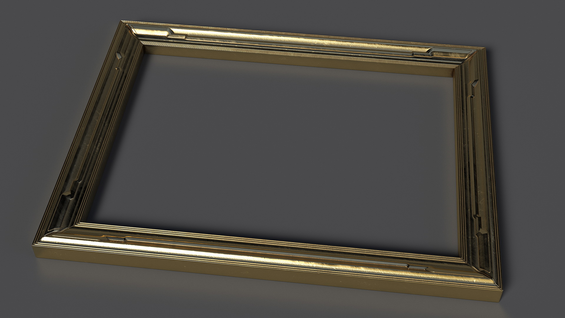 3D Gold Picture Frame model