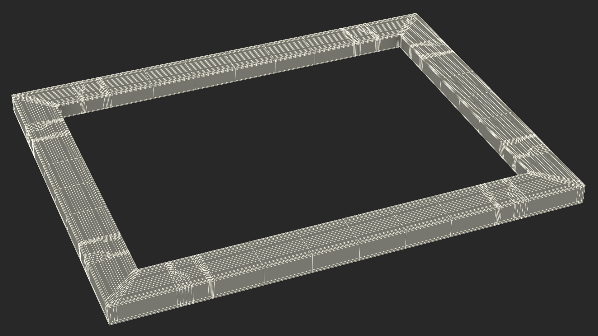 3D Gold Picture Frame model