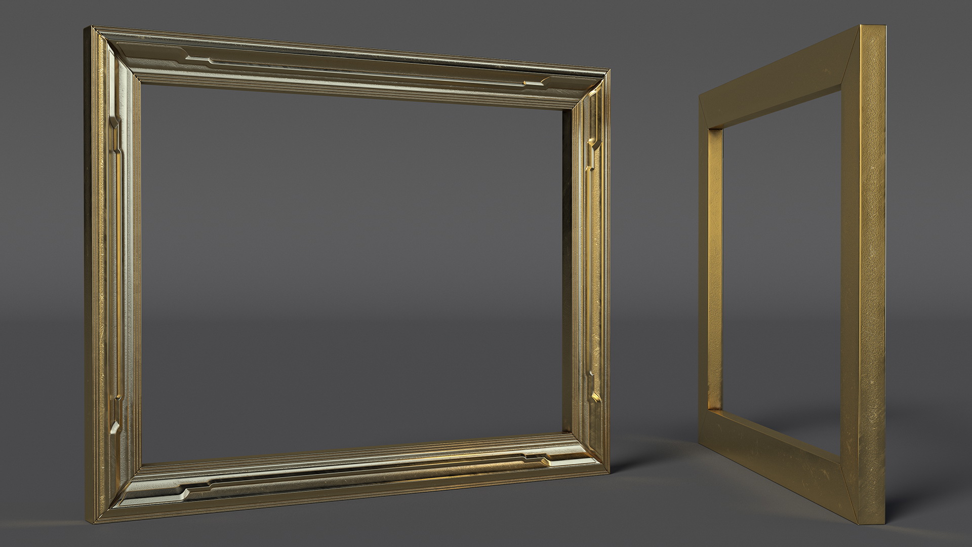 3D Gold Picture Frame model