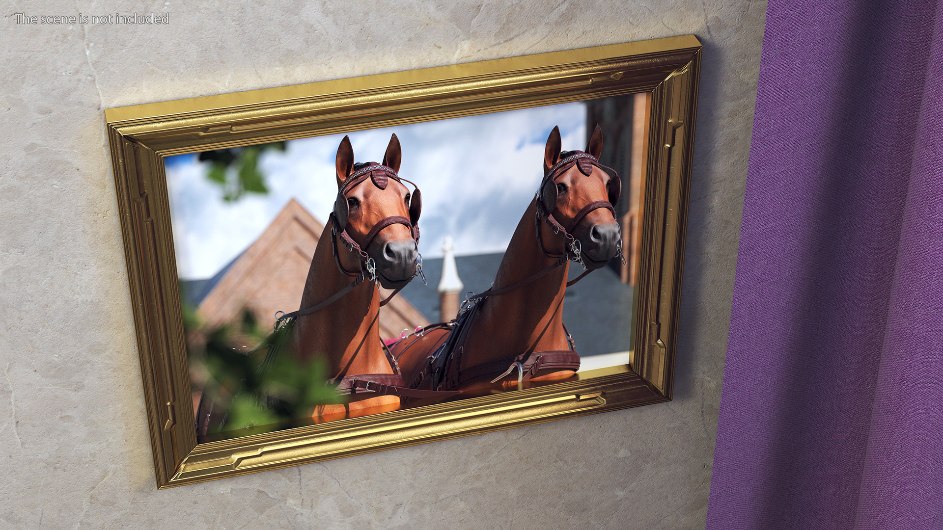3D Gold Picture Frame model