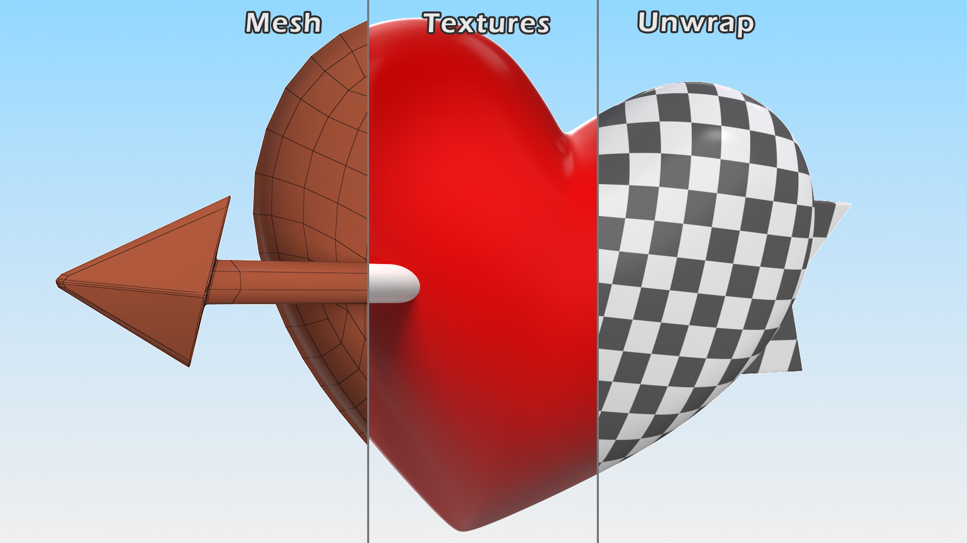 Heart with Arrow Emoji 3D