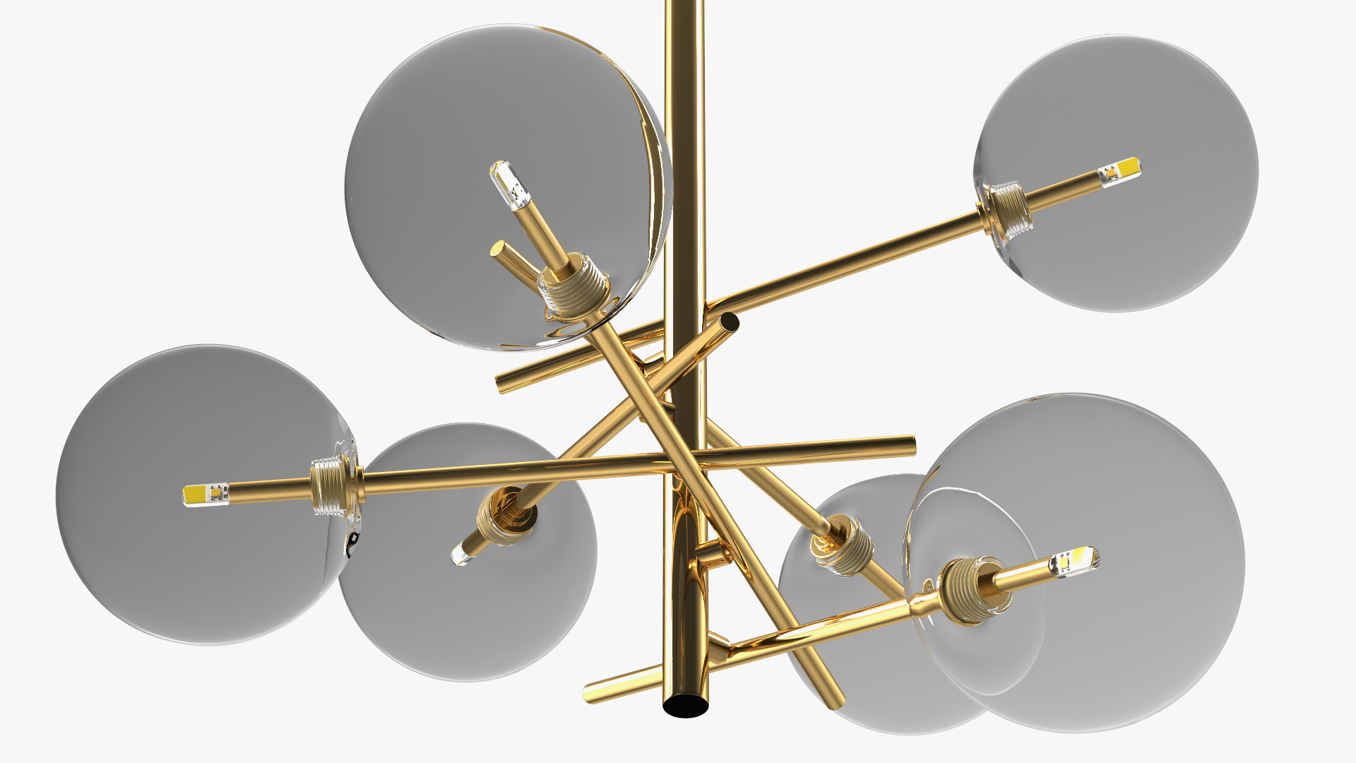 3D model Bubbles Pendant Led Light Gold
