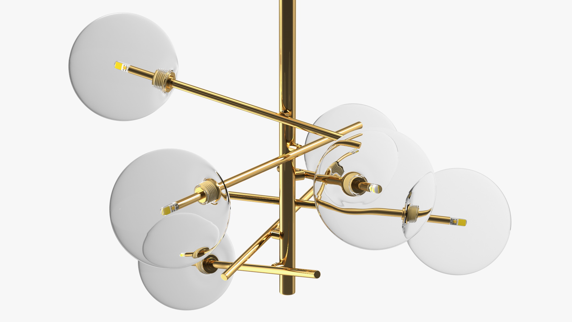 3D model Bubbles Pendant Led Light Gold