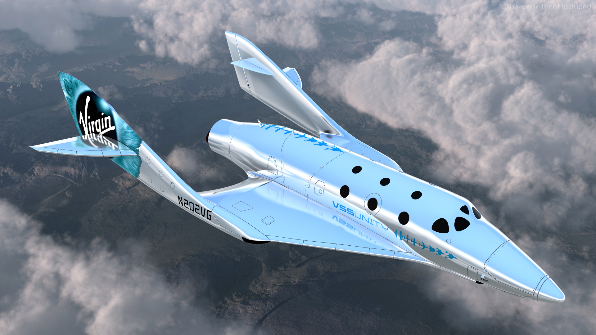 3D VSS Imagine Virgin Galactic SpaceShip III Flight model