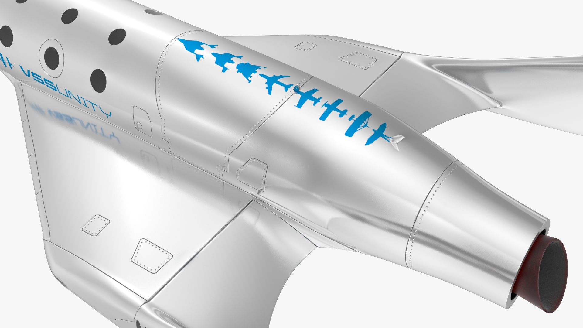 3D VSS Imagine Virgin Galactic SpaceShip III Flight model