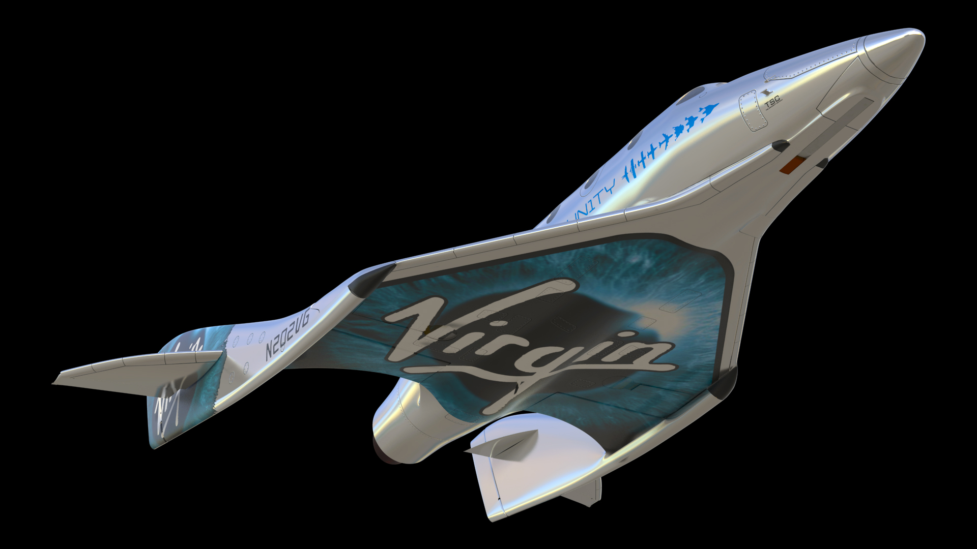3D VSS Imagine Virgin Galactic SpaceShip III Flight model
