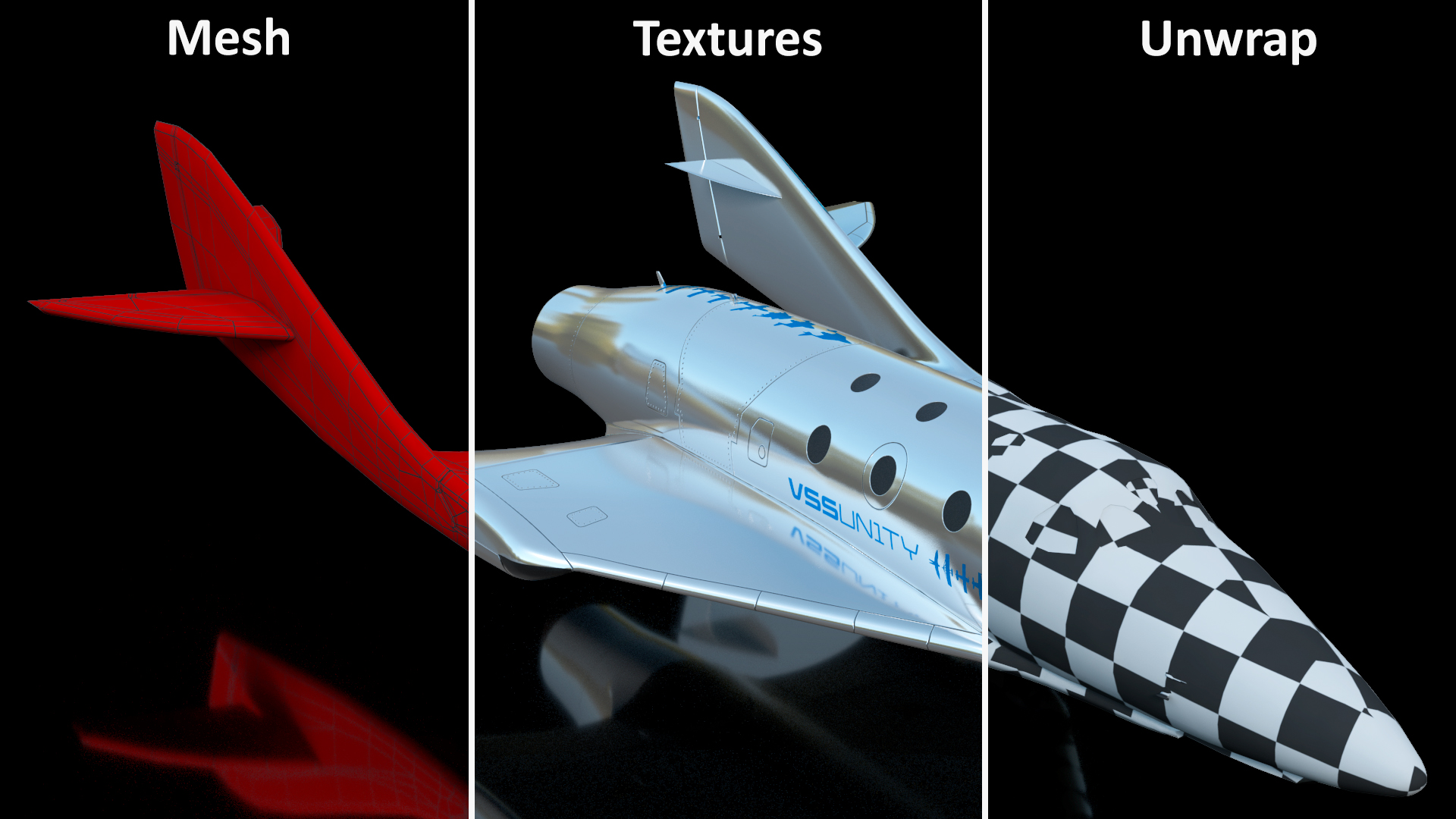 3D VSS Imagine Virgin Galactic SpaceShip III Flight model