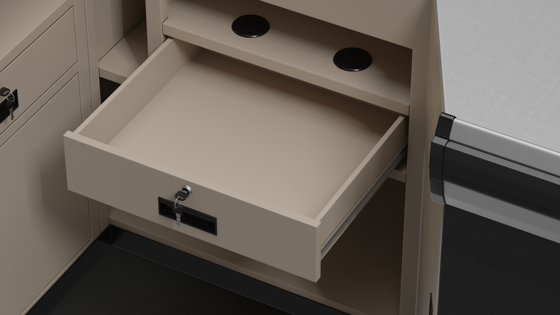 3D Retail Checkout Counter Dark Wood model