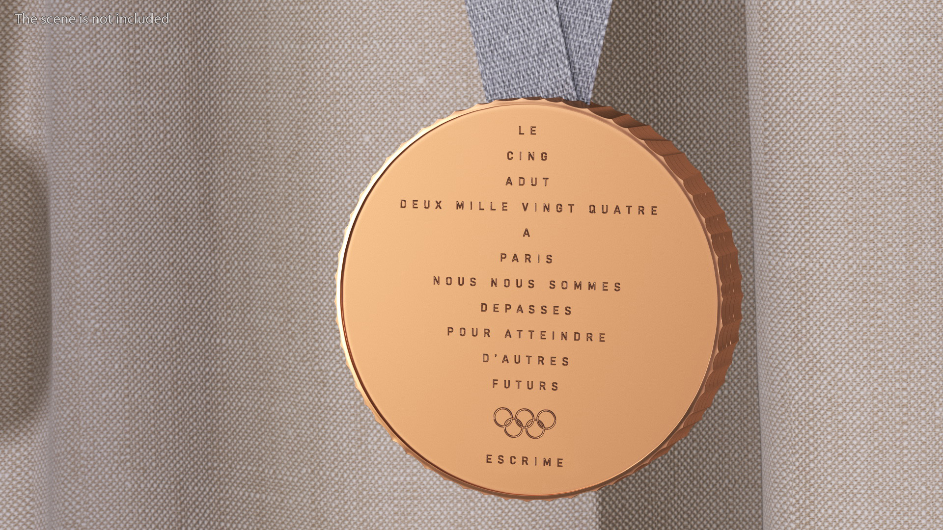 3D model Olympic Bronze Medal 2024