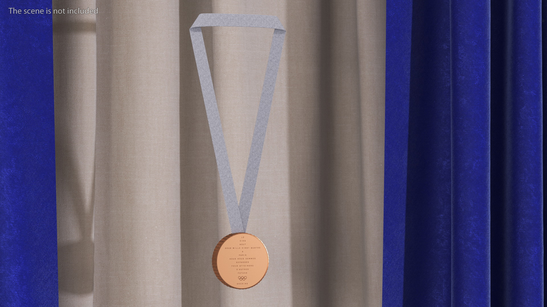 3D model Olympic Bronze Medal 2024
