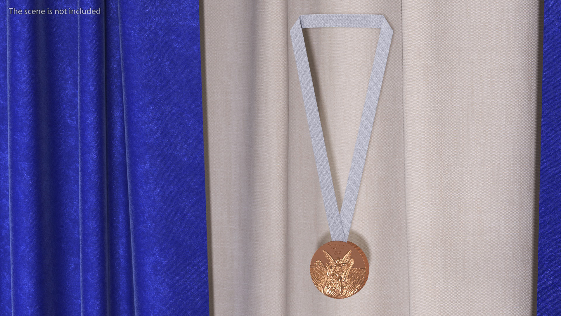 3D model Olympic Bronze Medal 2024