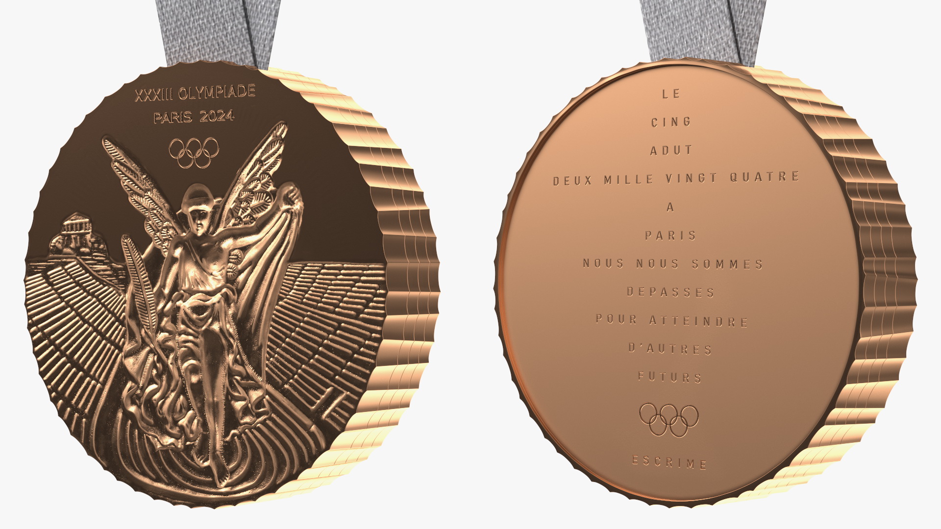 3D model Olympic Bronze Medal 2024