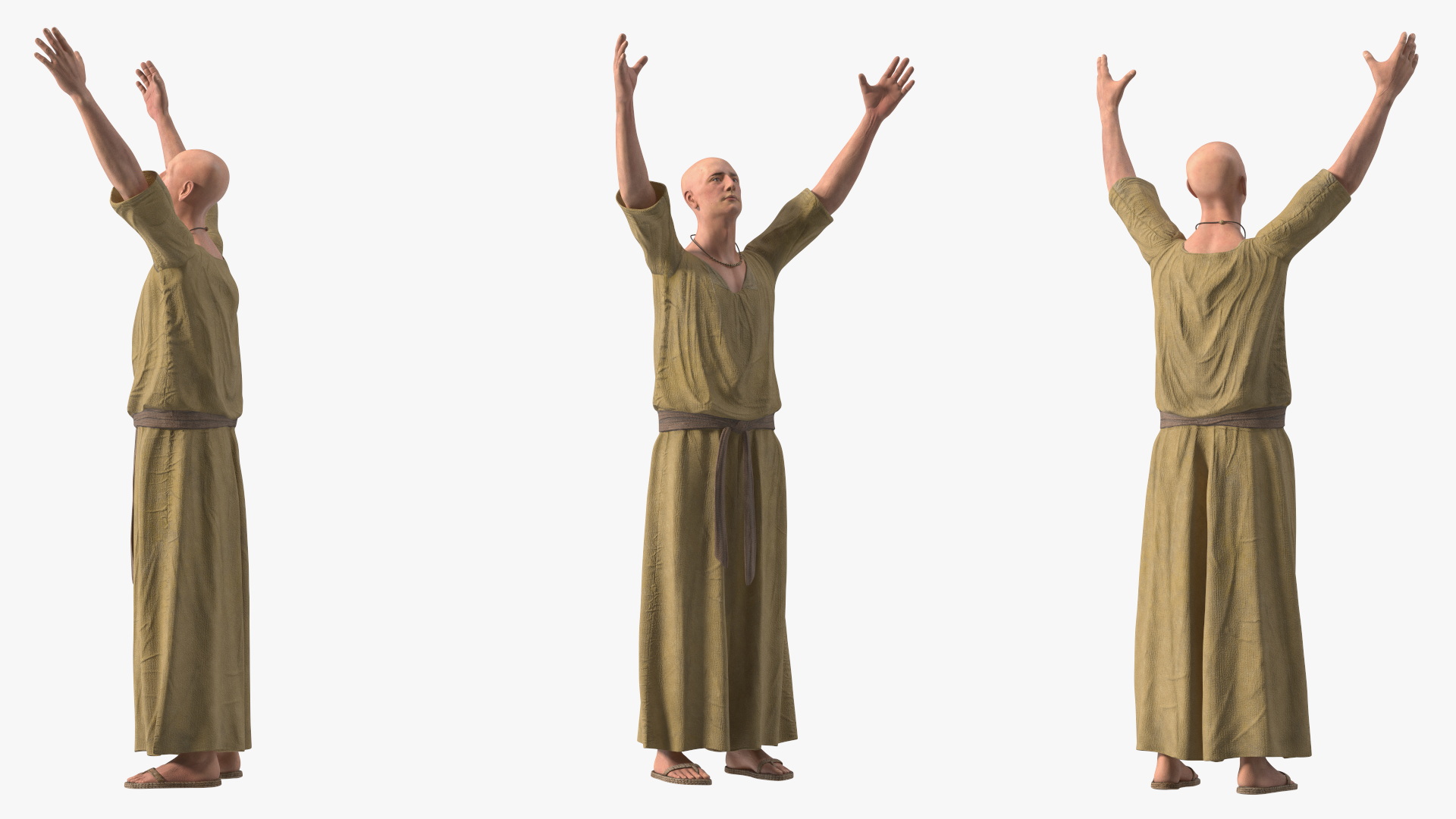 Ancient Priest Calling on the Gods 3D model