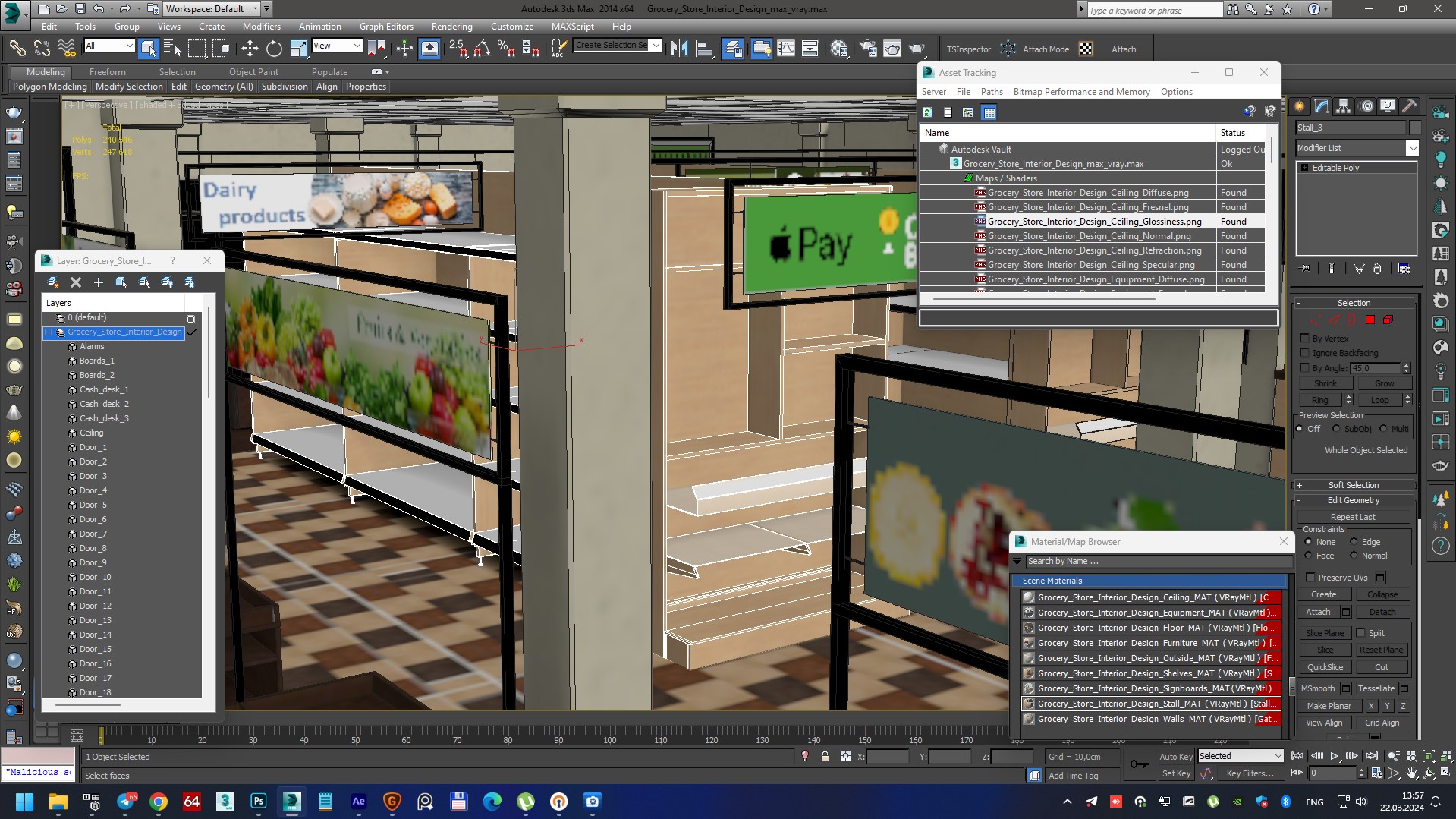 Grocery Store Interior Design 3D model