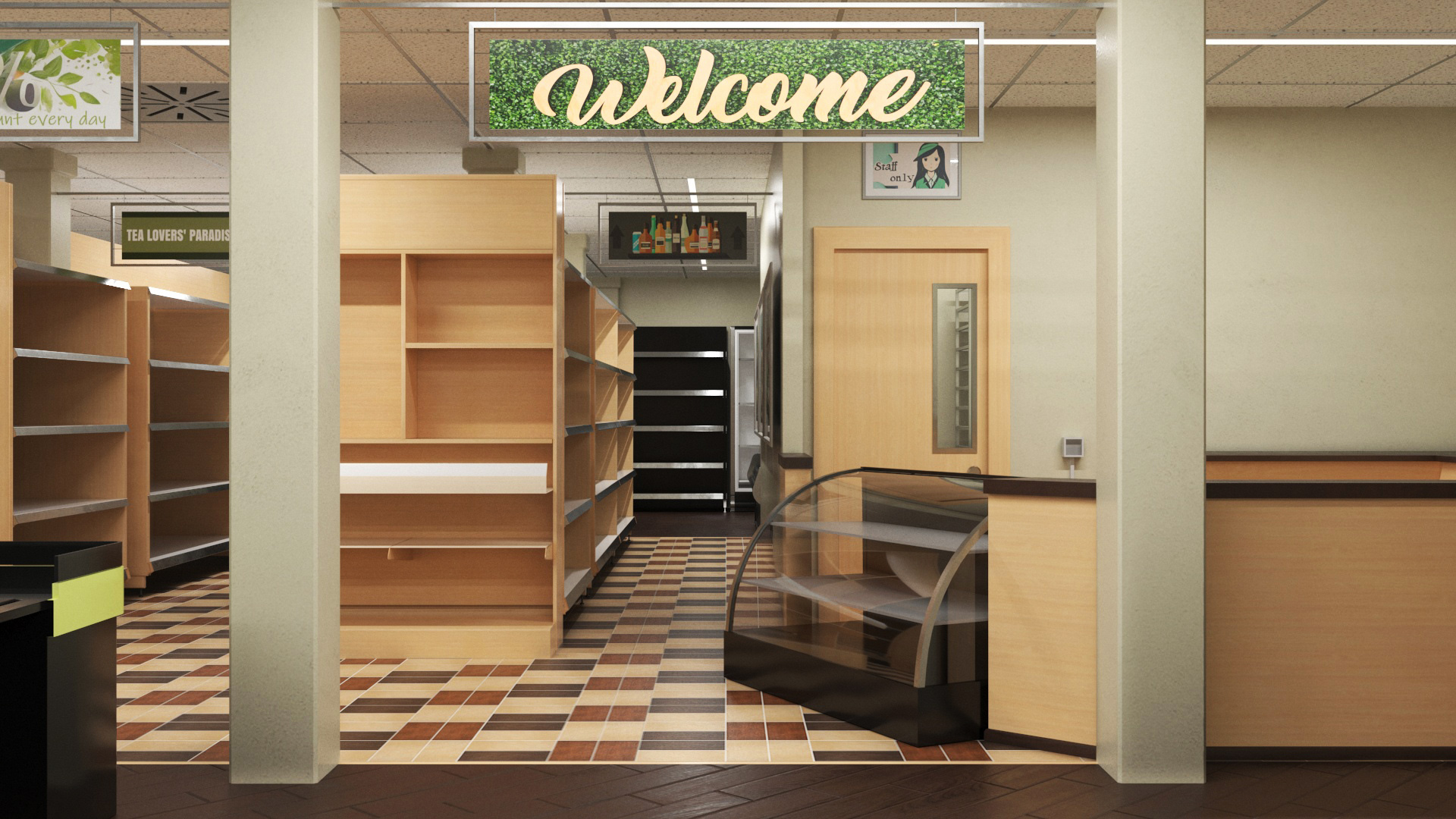 Grocery Store Interior Design 3D model