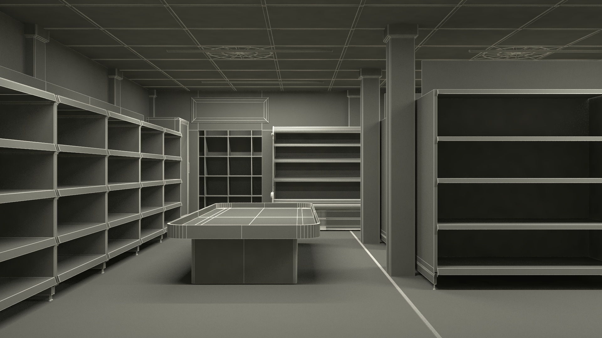 Grocery Store Interior Design 3D model
