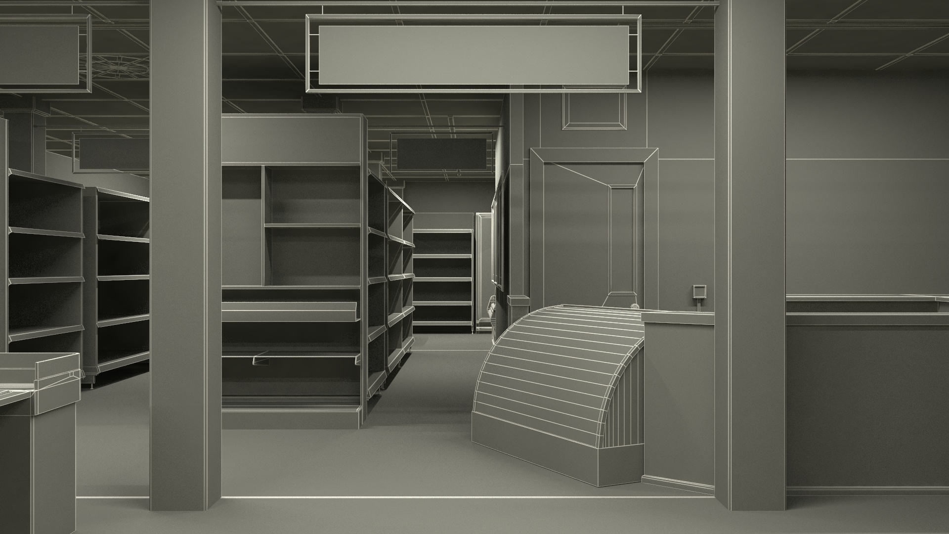Grocery Store Interior Design 3D model
