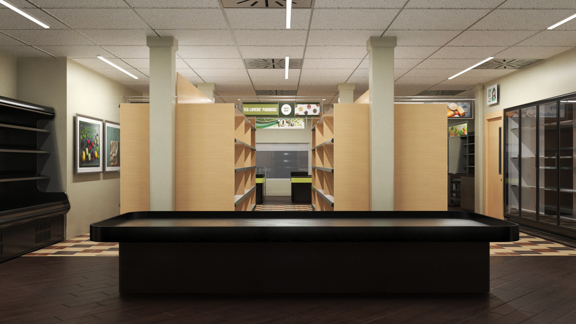 Grocery Store Interior Design 3D model