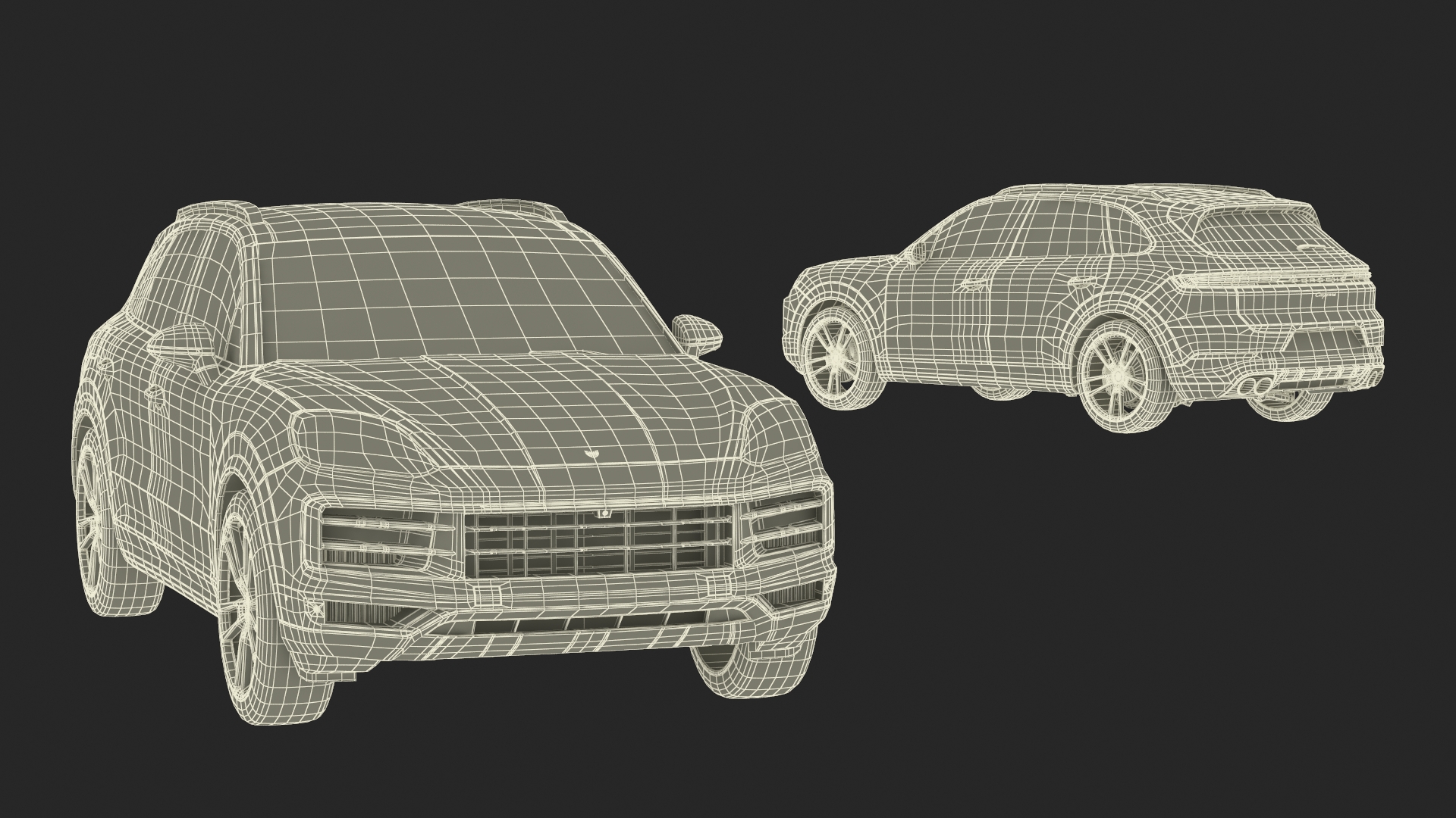 3D model 2024 Porsche Cayenne Turbo E-Hybrid Gray