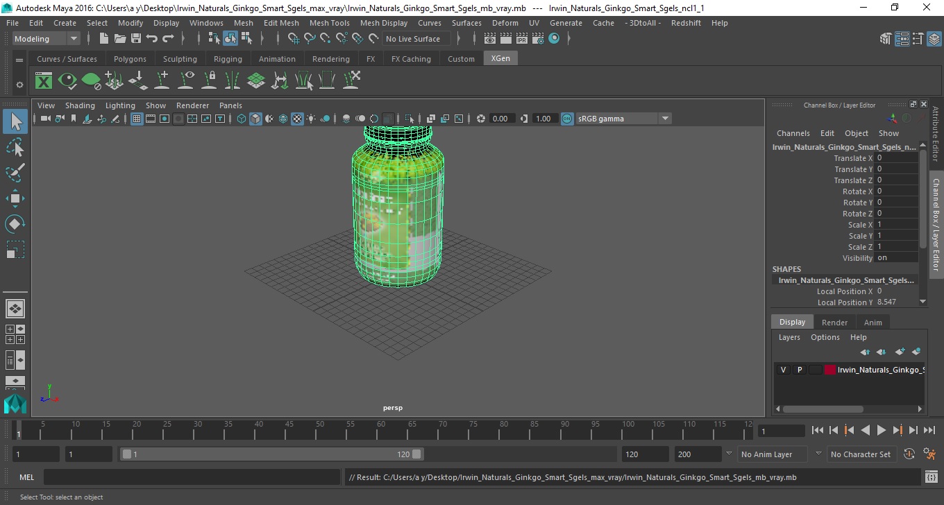 3D Irwin Naturals Ginkgo Smart Sgels model