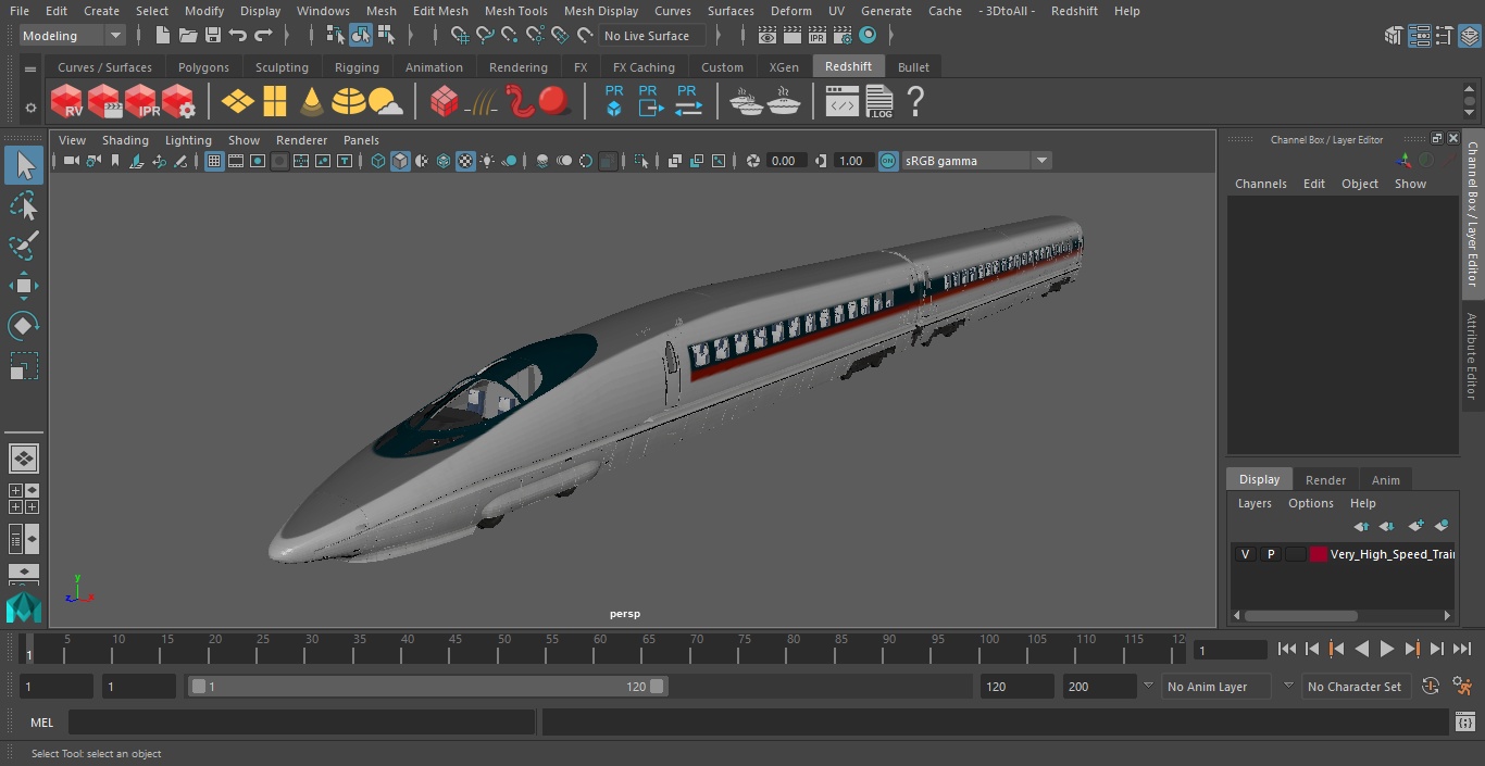 3D Very High Speed Train
