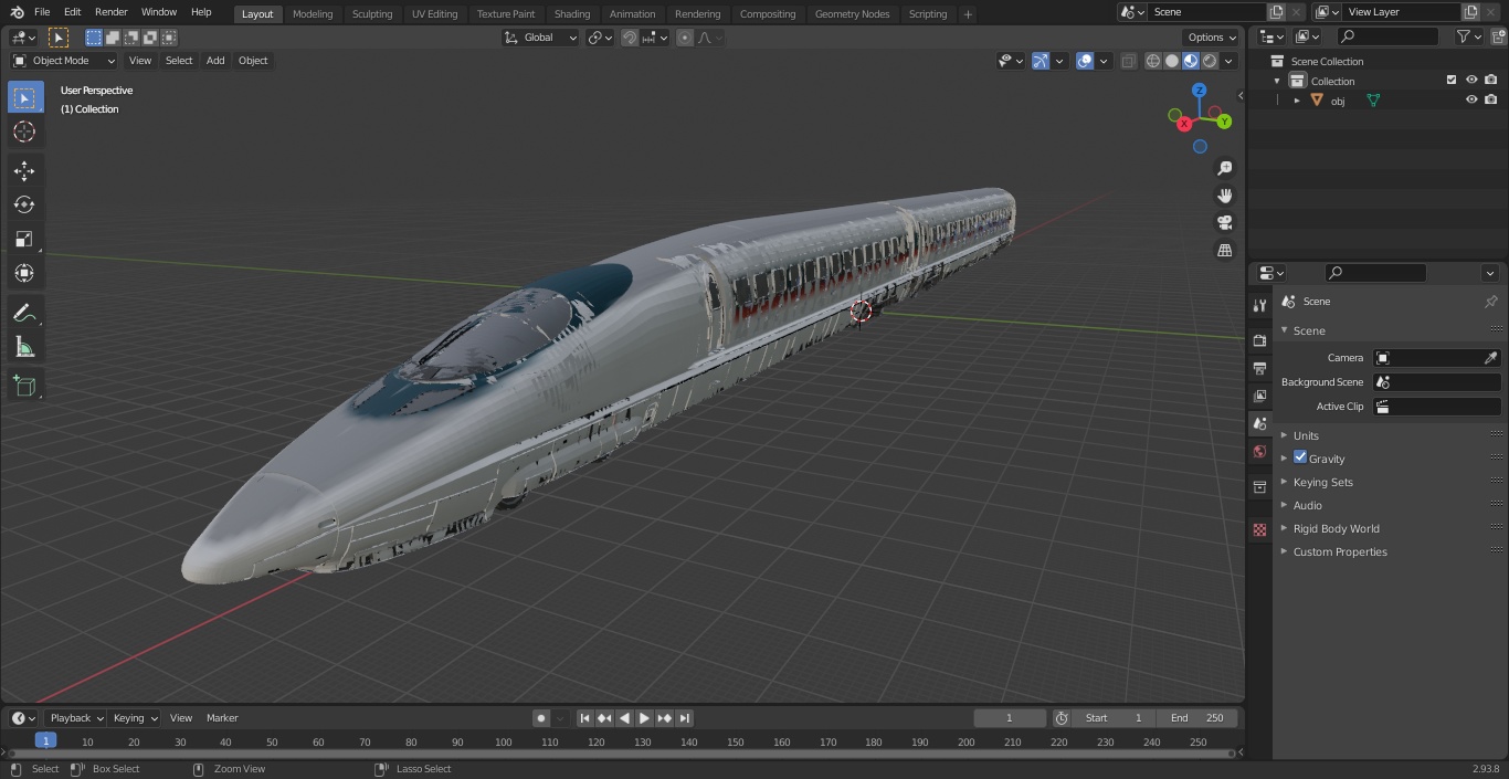 3D Very High Speed Train