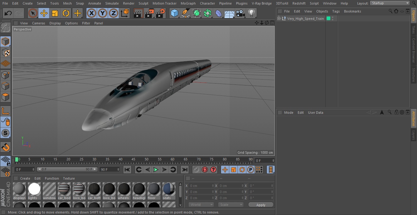 3D Very High Speed Train