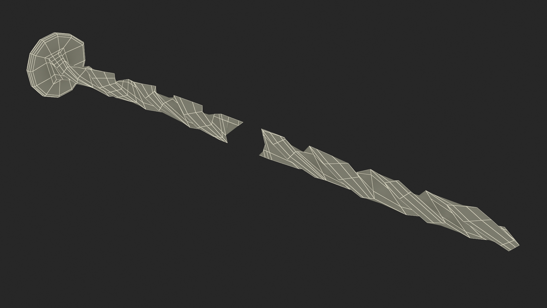 Spiral Shank Nails Old 3D