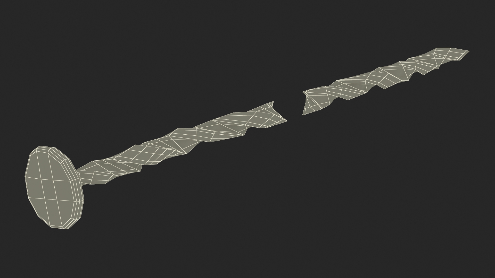 Spiral Shank Nails Old 3D