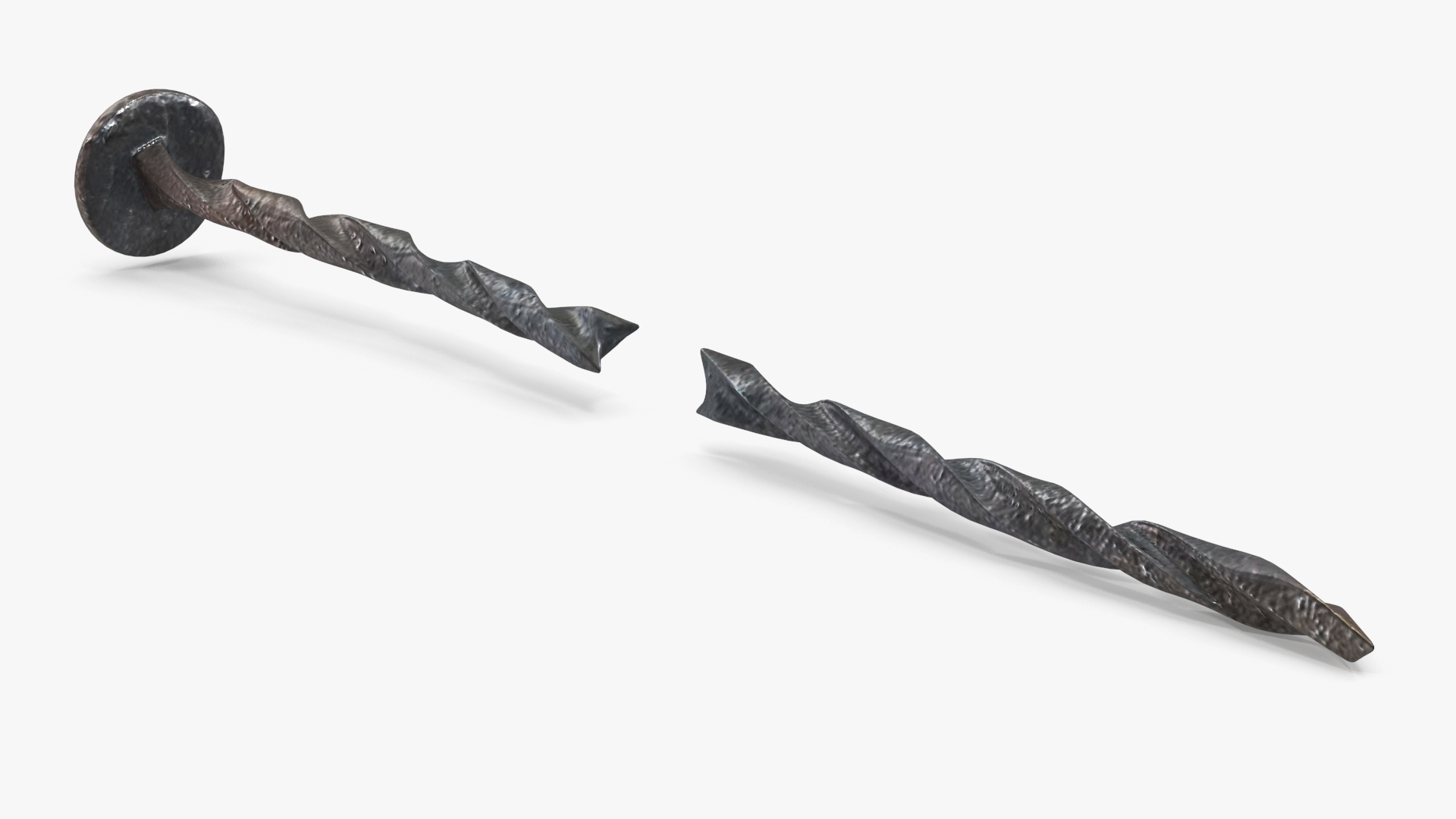 Spiral Shank Nails Old 3D