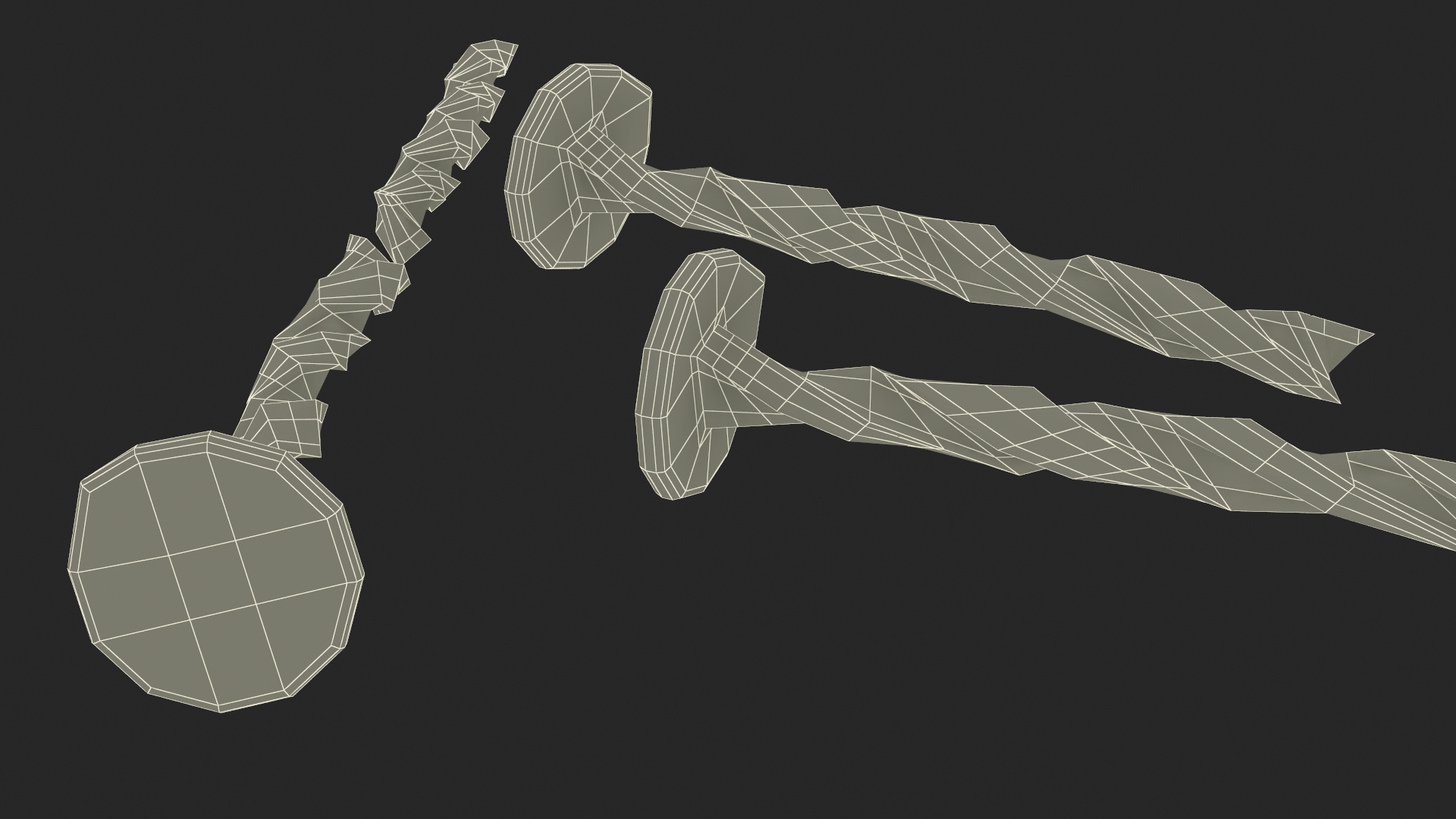 Spiral Shank Nails Old 3D
