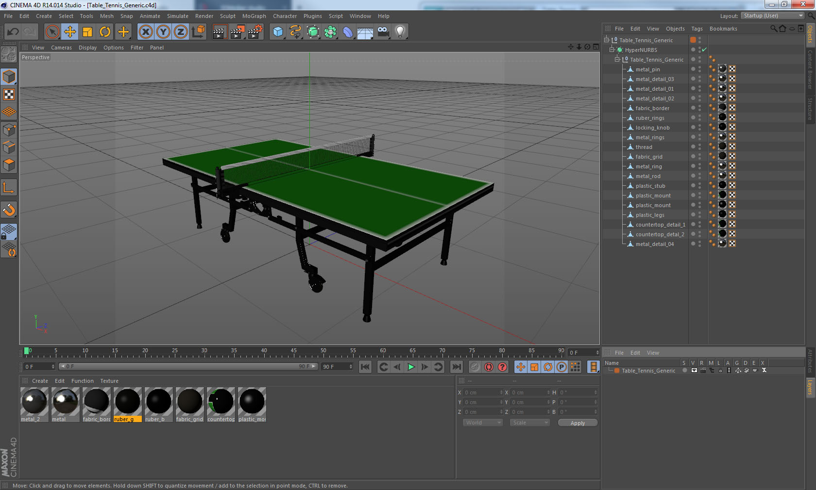 3D model Table Tennis Generic