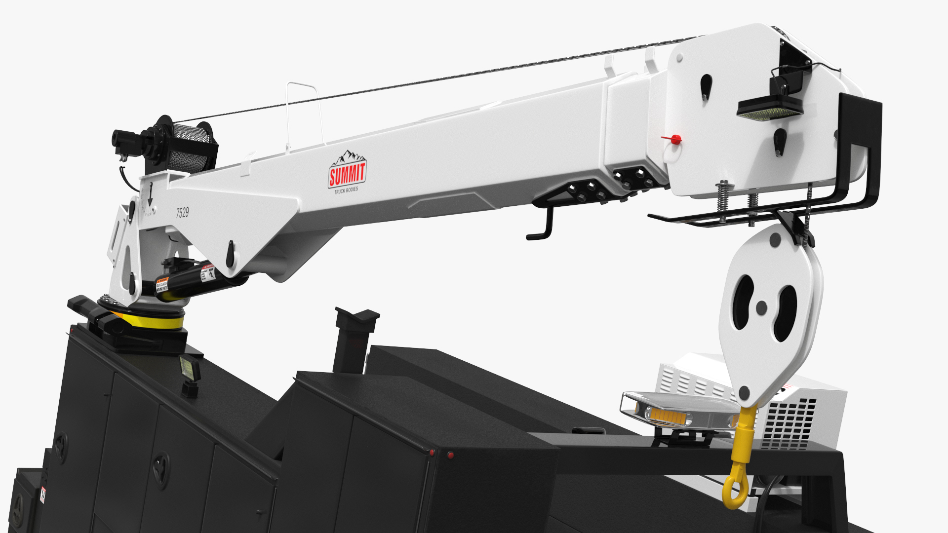 VMAC Utility Service Bed with Summit Crane Arm Rigged - view 9