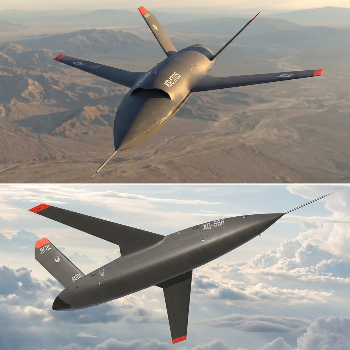 Kratos XQ-58 Valkyrie Tactical UAV Rigged