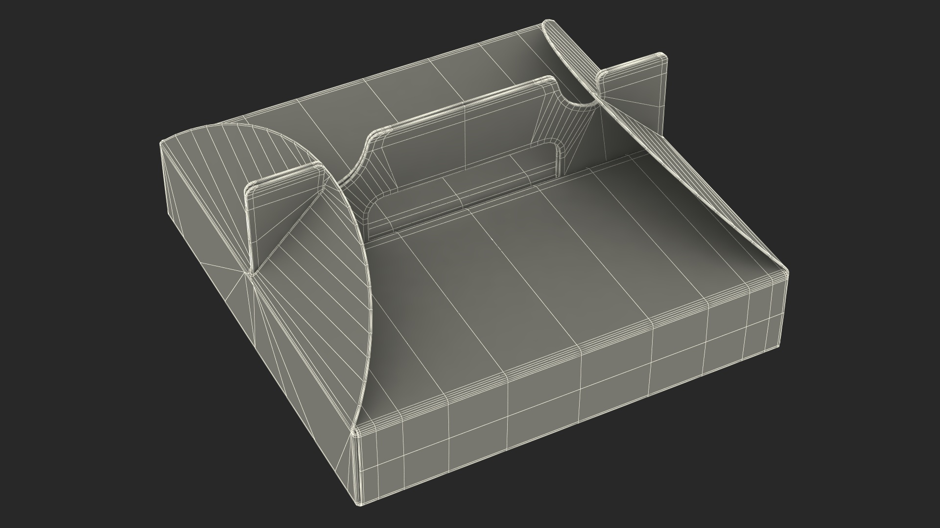 3D Carton Pizza Box with Handle model