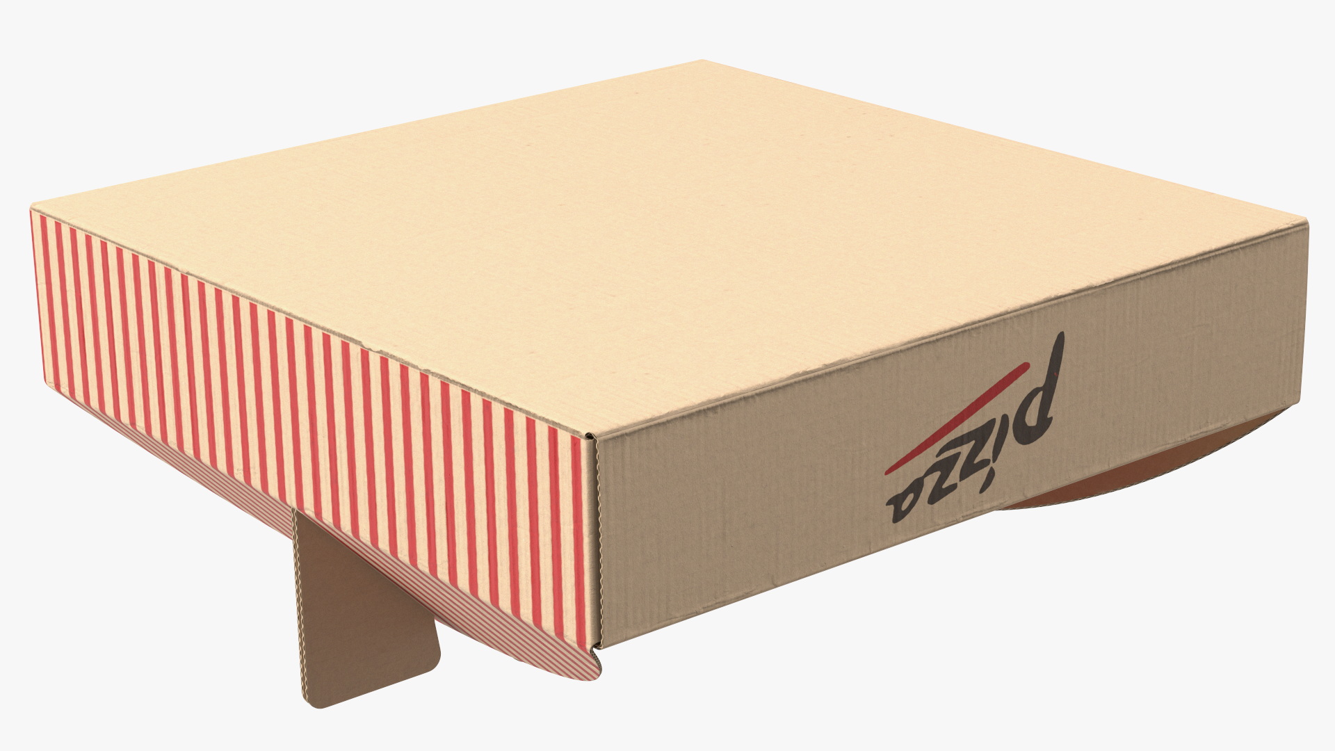 3D Carton Pizza Box with Handle model