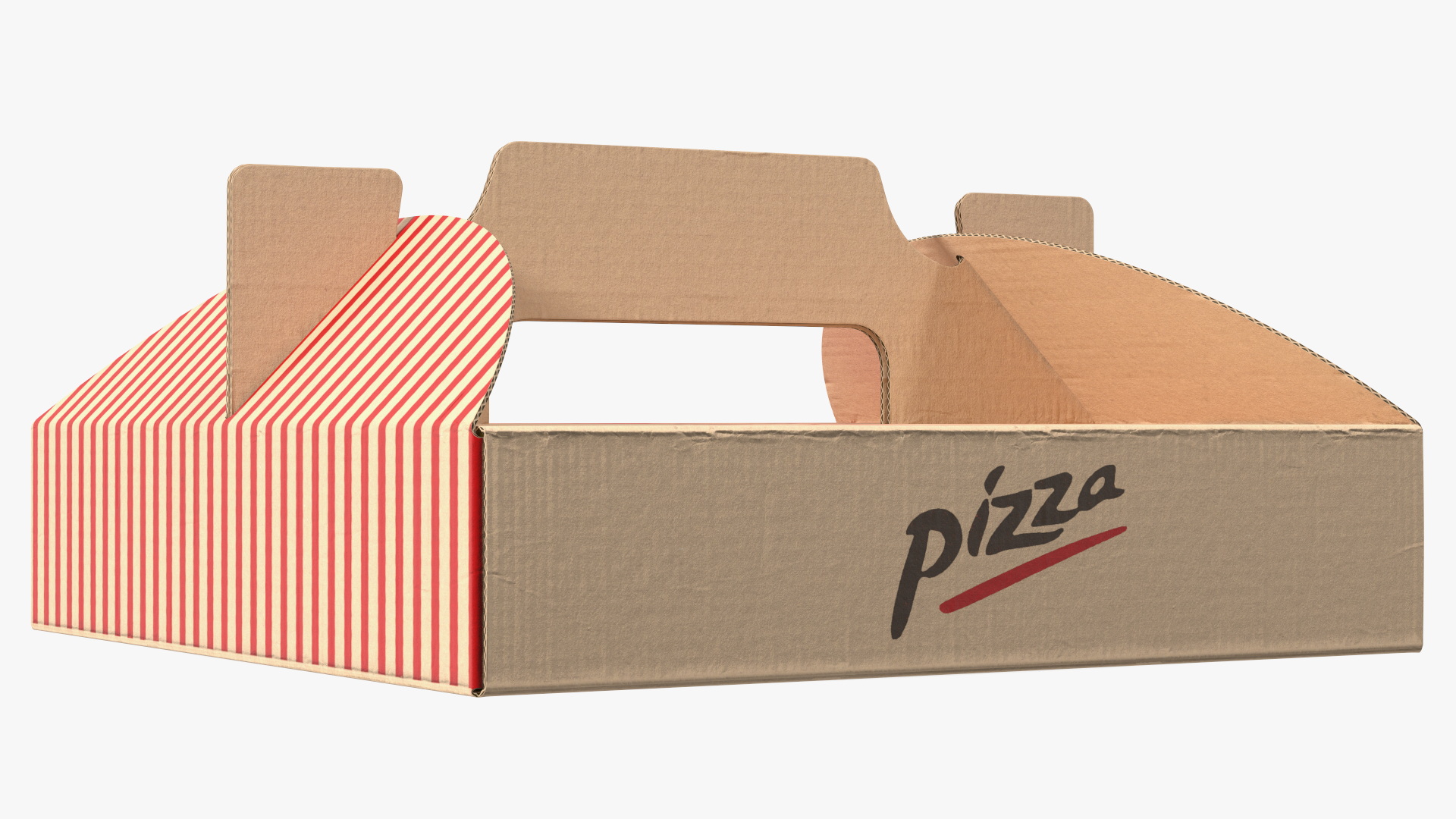3D Carton Pizza Box with Handle model