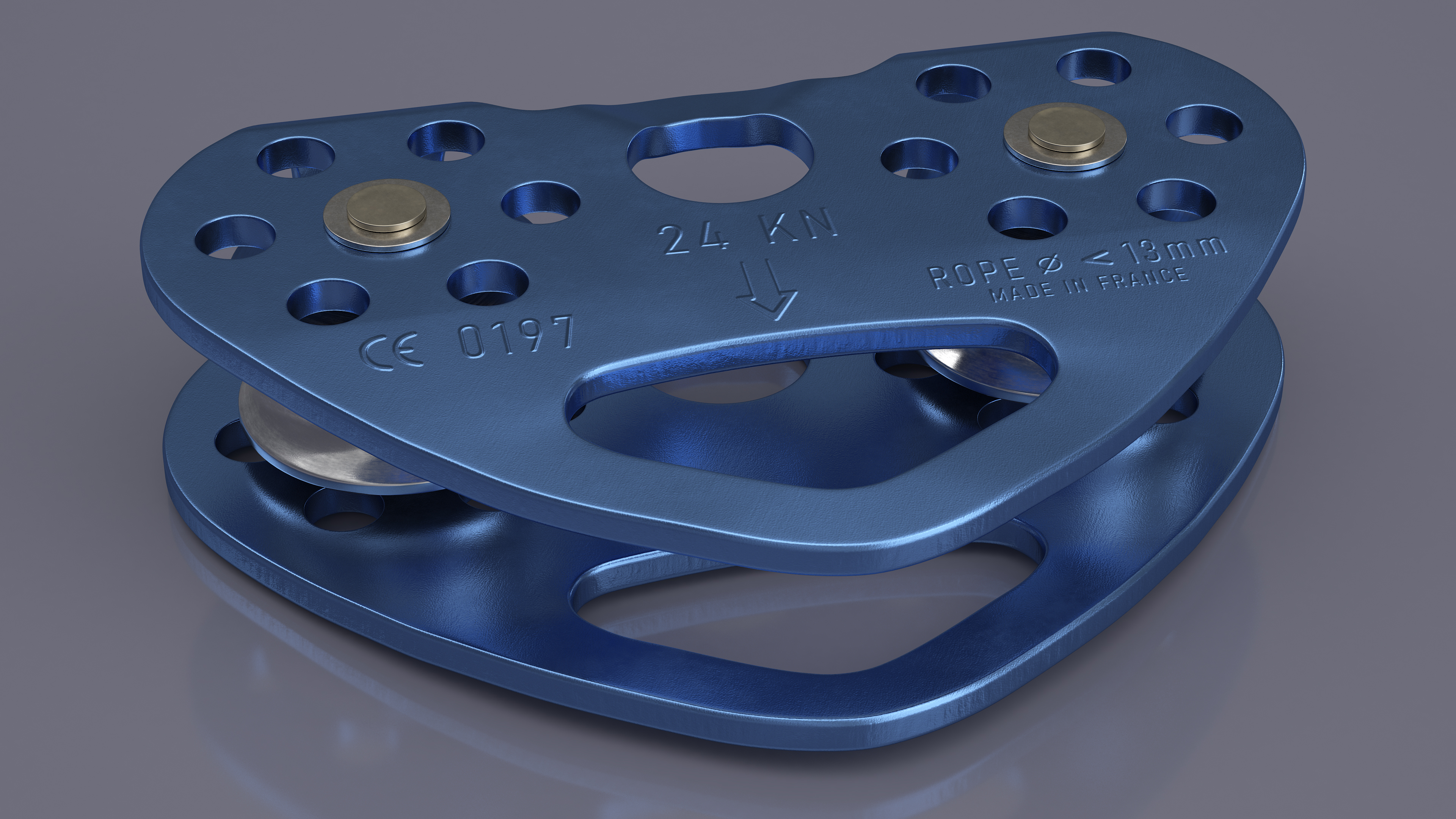 Twin Pulley Trolley Blue 3D model