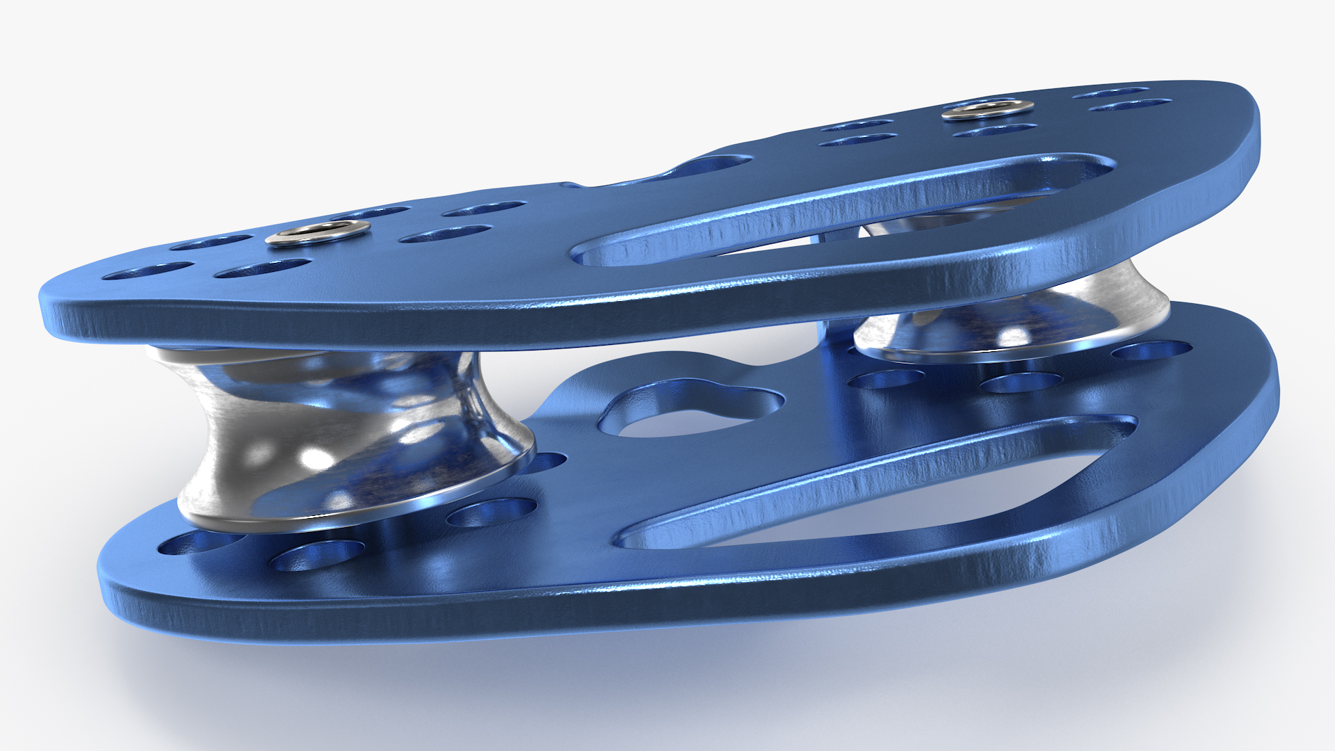 Twin Pulley Trolley Blue 3D model