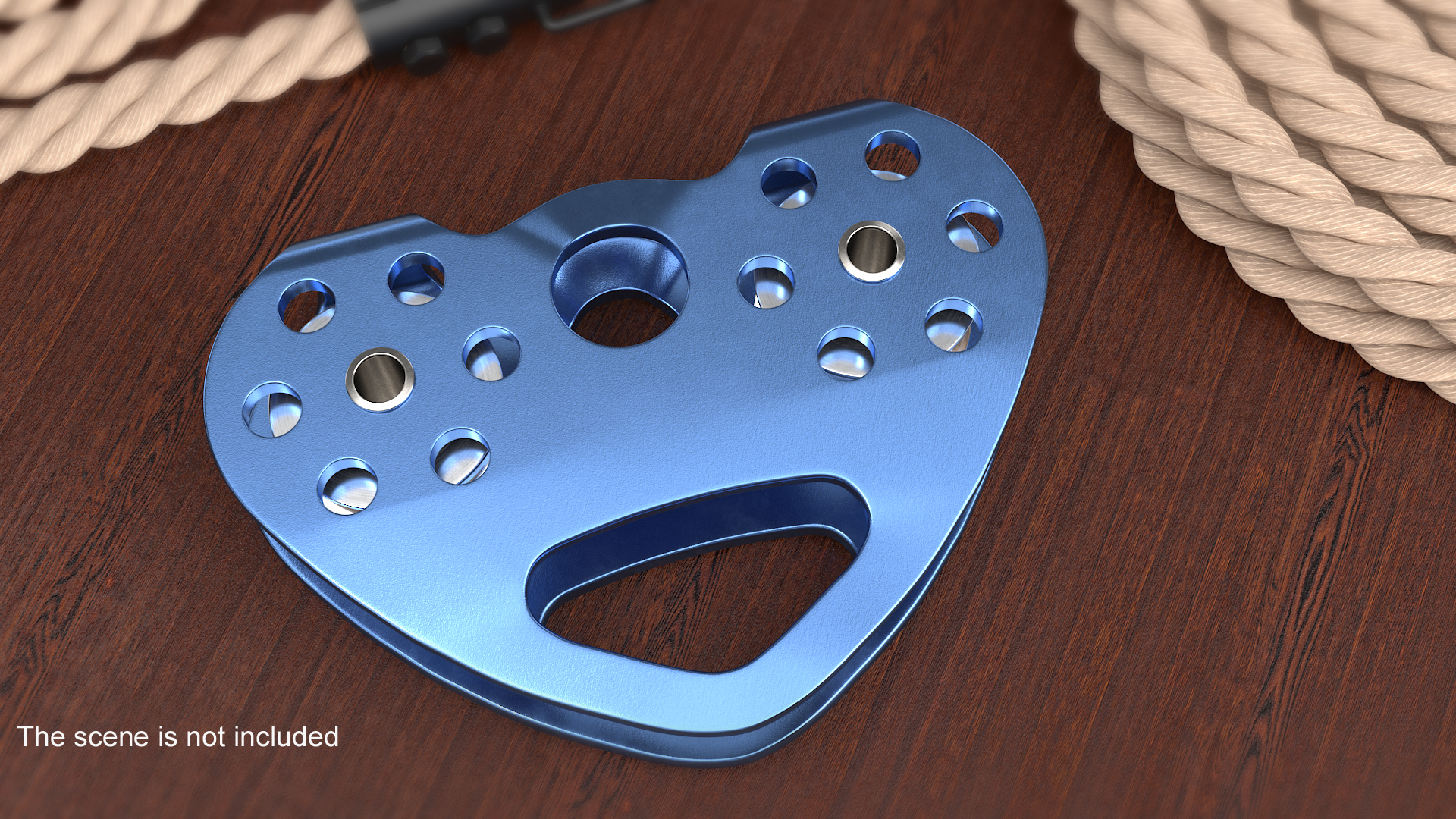 Twin Pulley Trolley Blue 3D model