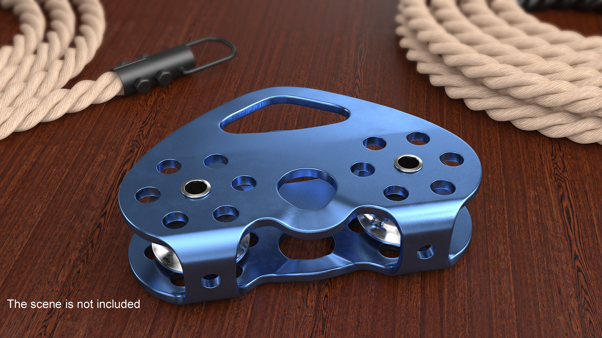 Twin Pulley Trolley Blue 3D model