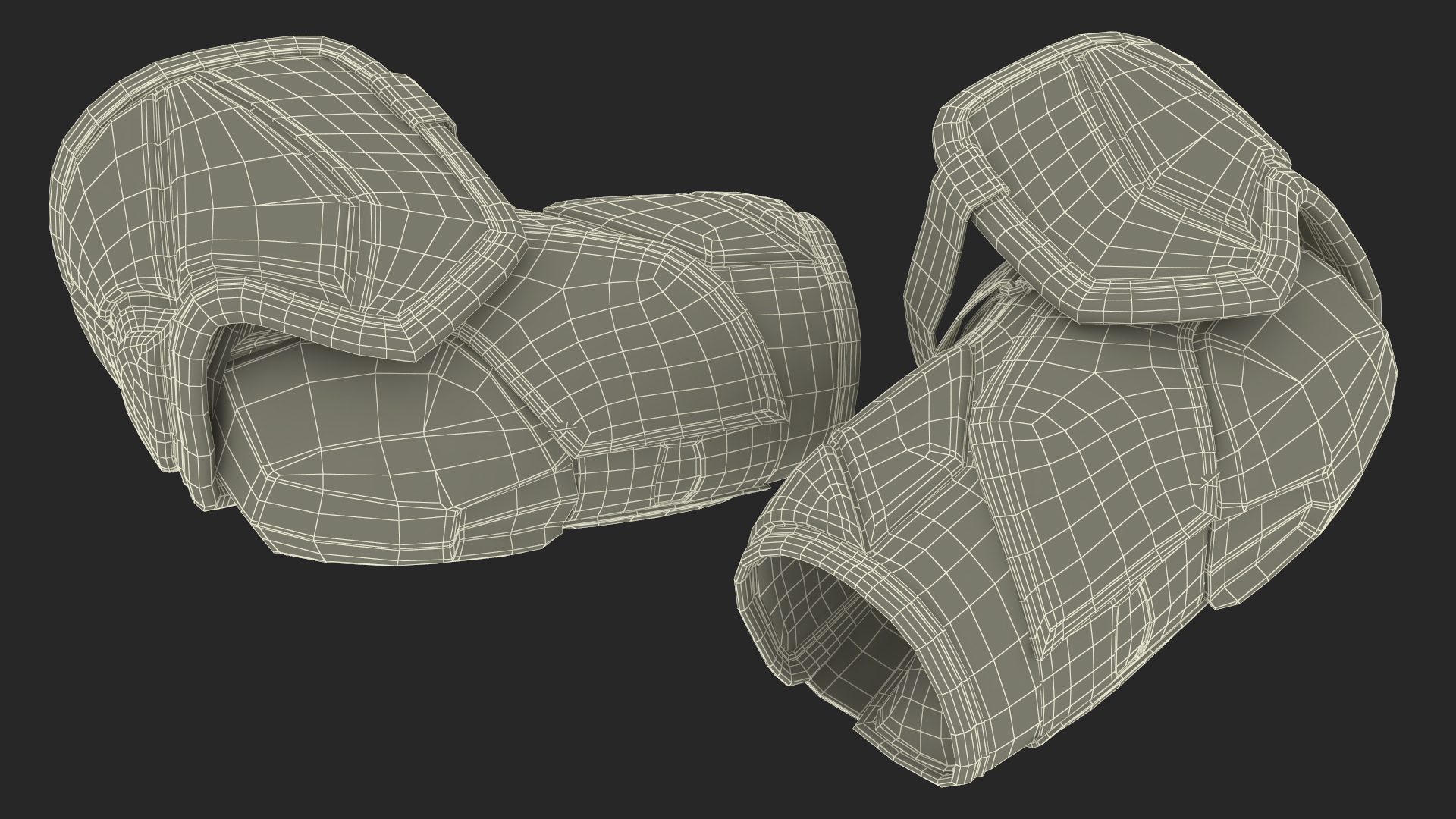 Hockey Elbow Pads Yellow 3D model