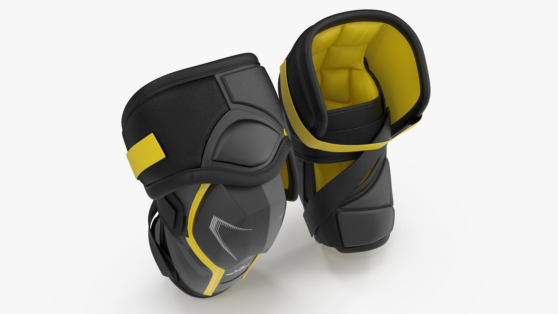 Hockey Elbow Pads Yellow 3D model